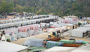 precast concrete production facility