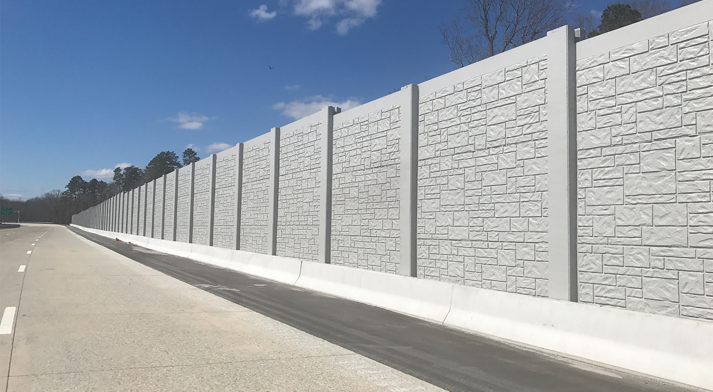 Example of a SoundWall next to a highway