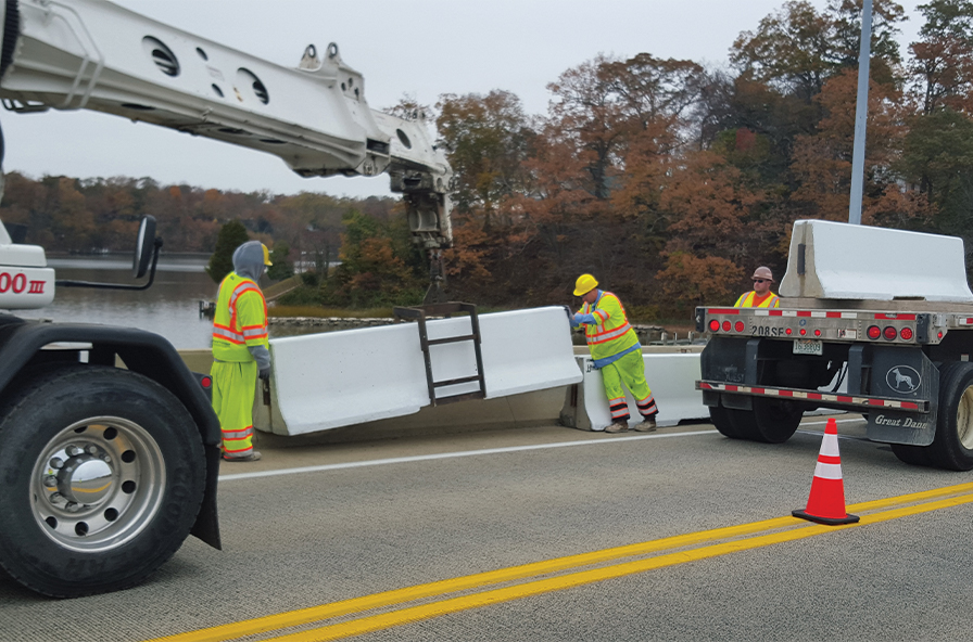 Concrete Safety Systems installing barriers in Annapolis