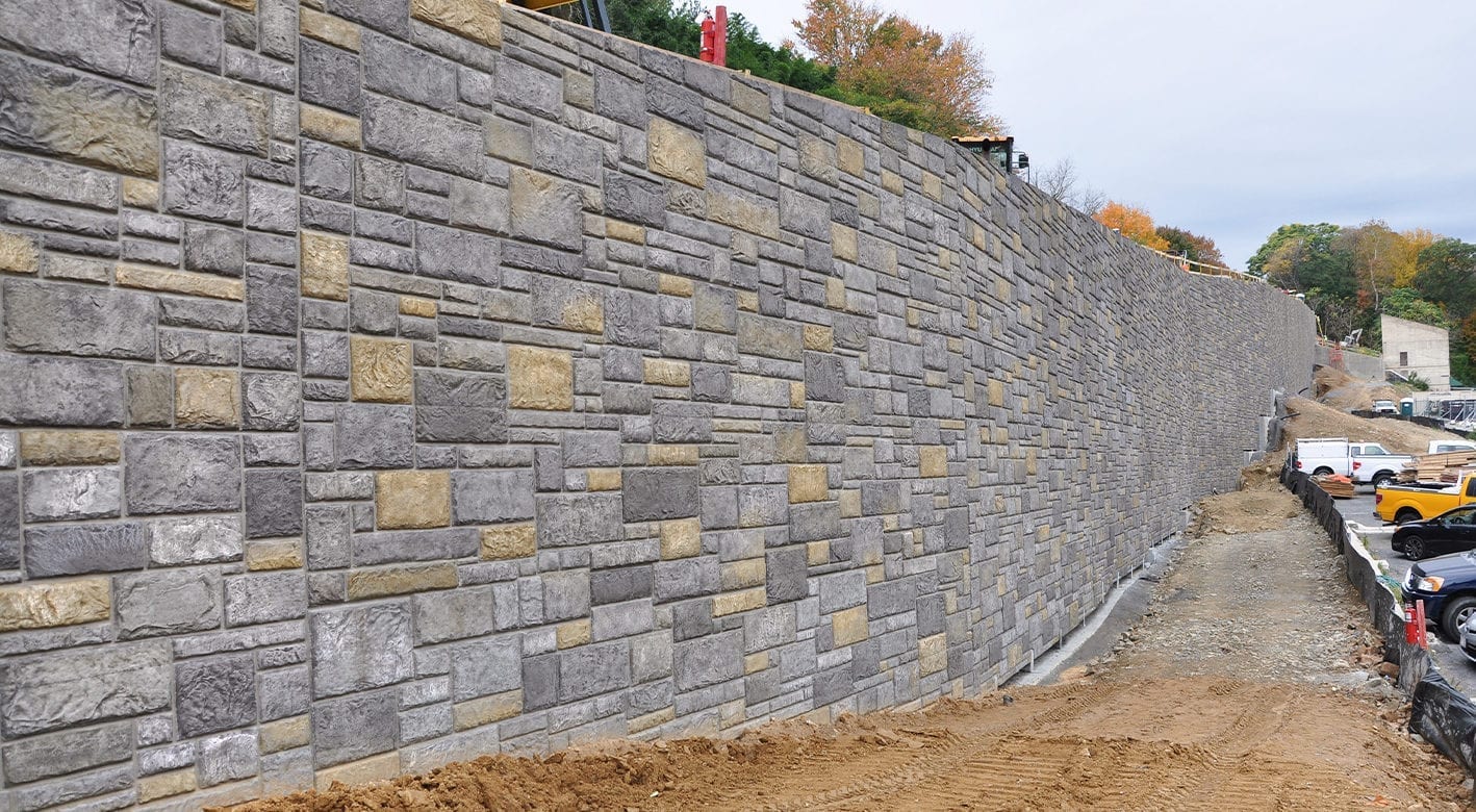 Building the retaining wall at the National Zoo