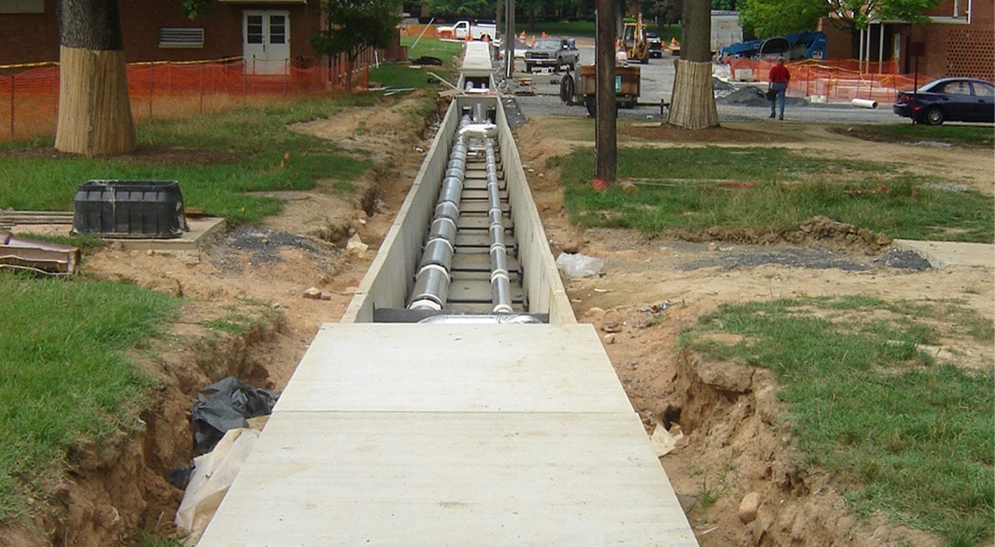 Utility trench installed in Bridgewater