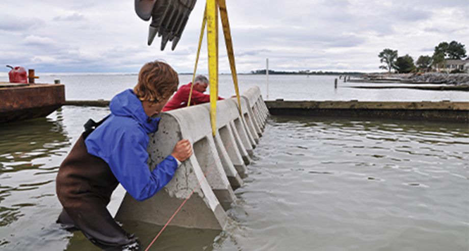 Beach Prisms being installed