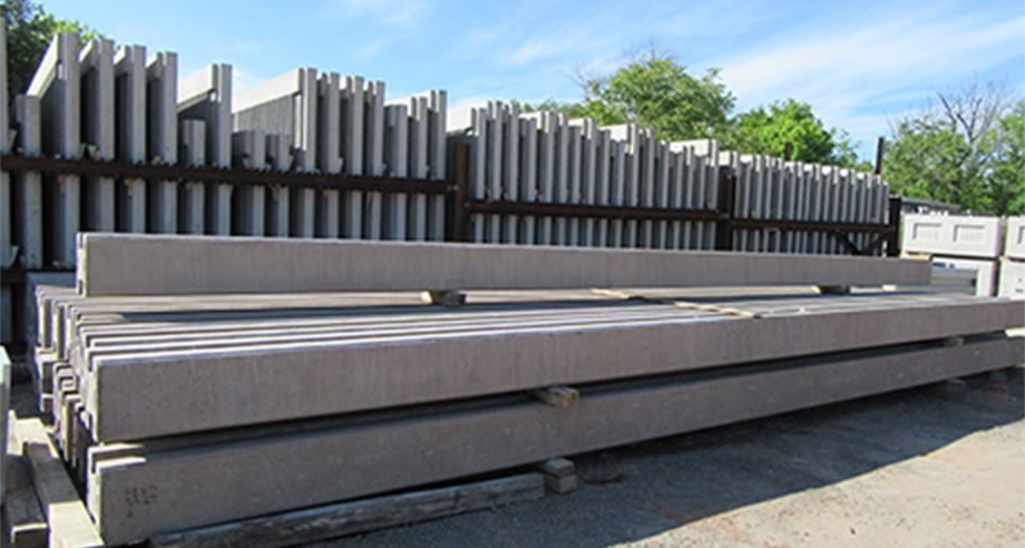 Precast posts ready to be transported