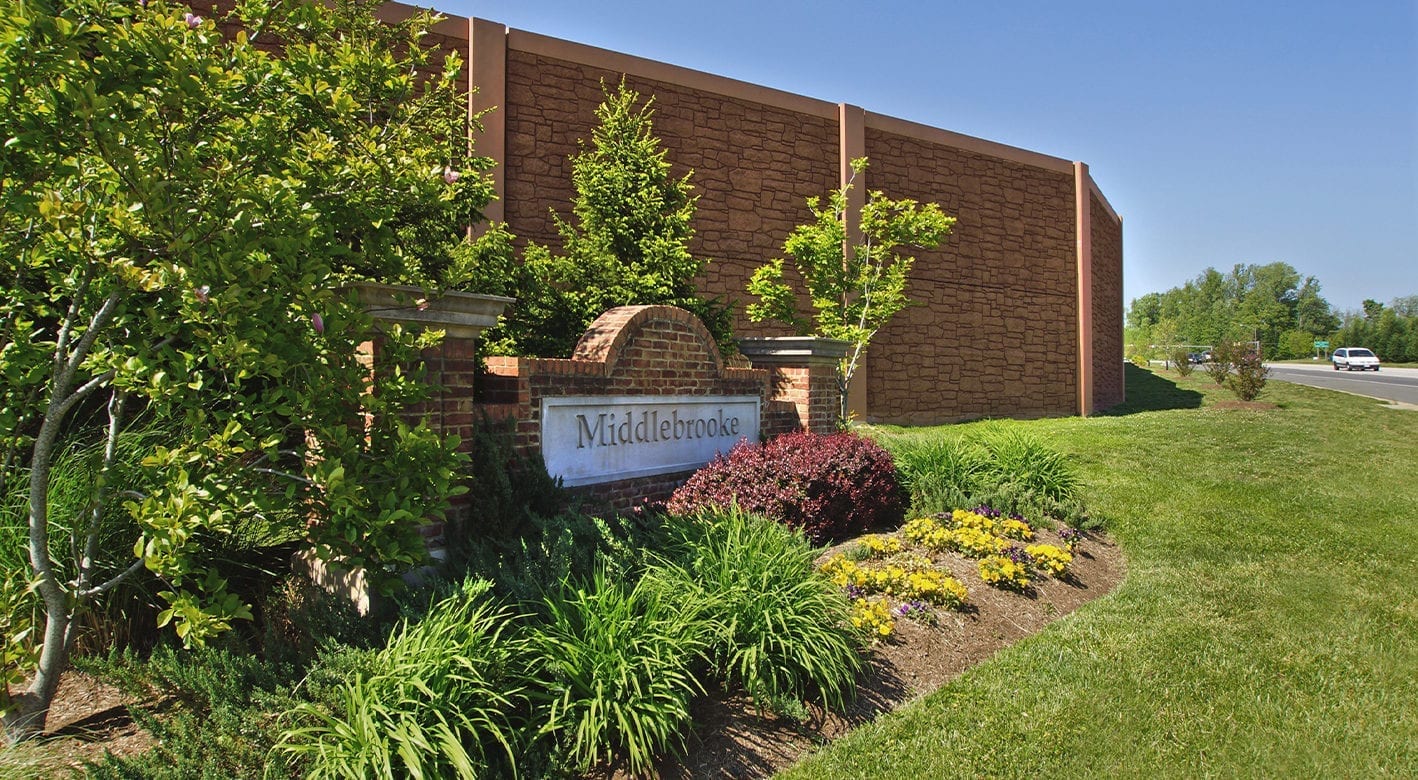 SoundWall outside of MiddleBrooke Subdivision