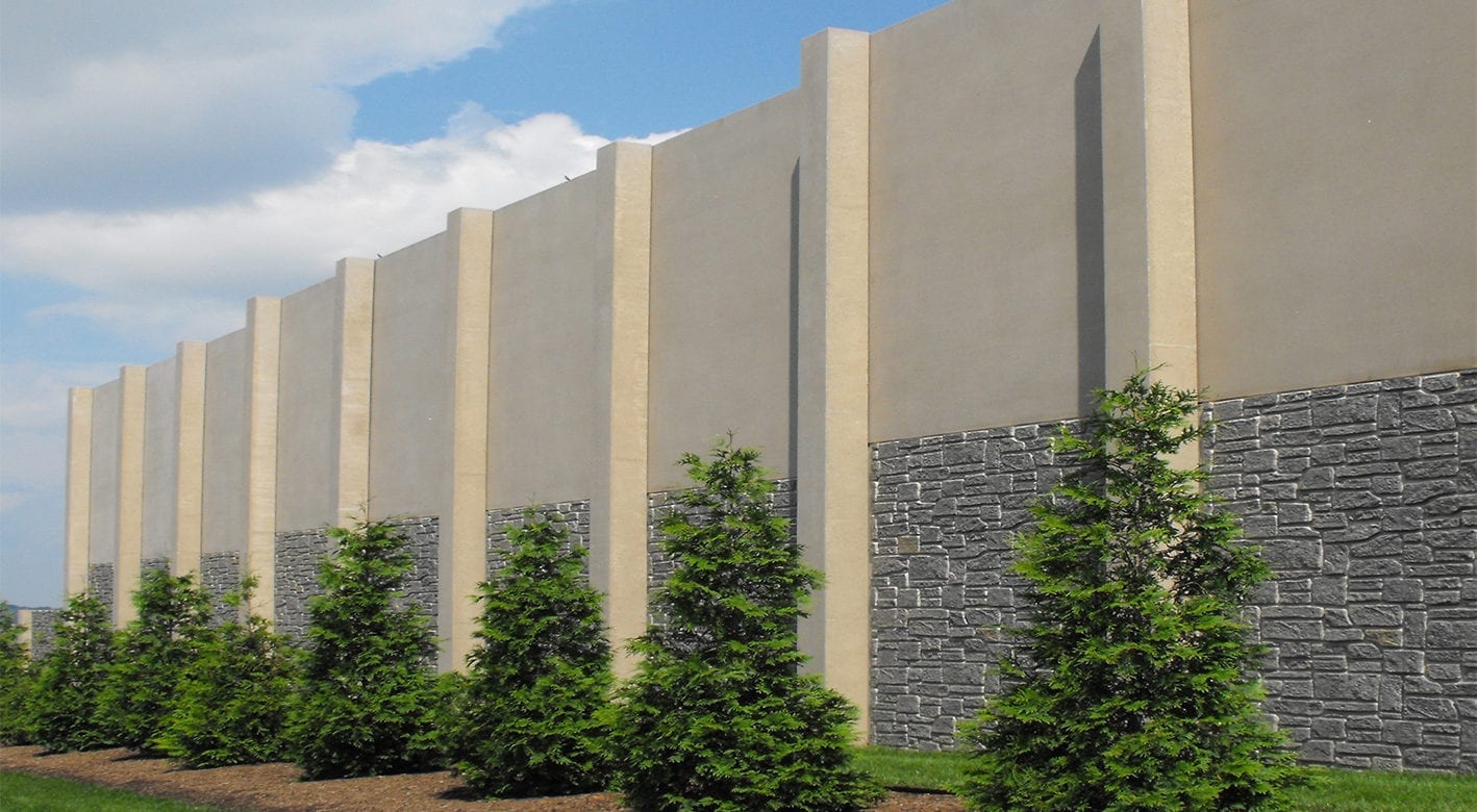 SoundWall on the side of a highway