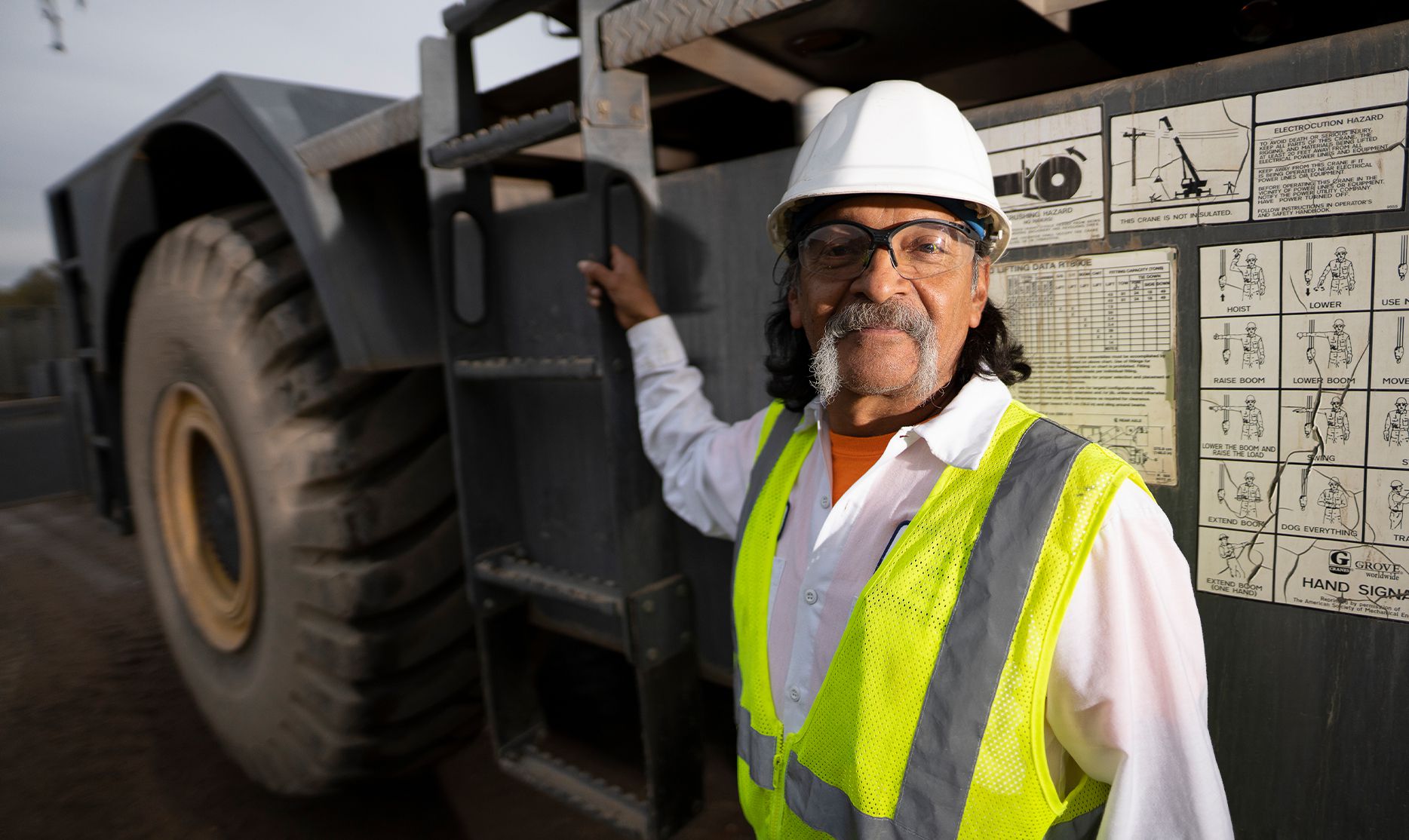 Smith midland worker next to his vehicle