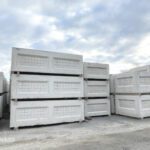 Smith-Midland Precast Concrete Utility Vaults ready for shipment to locations in Virginia